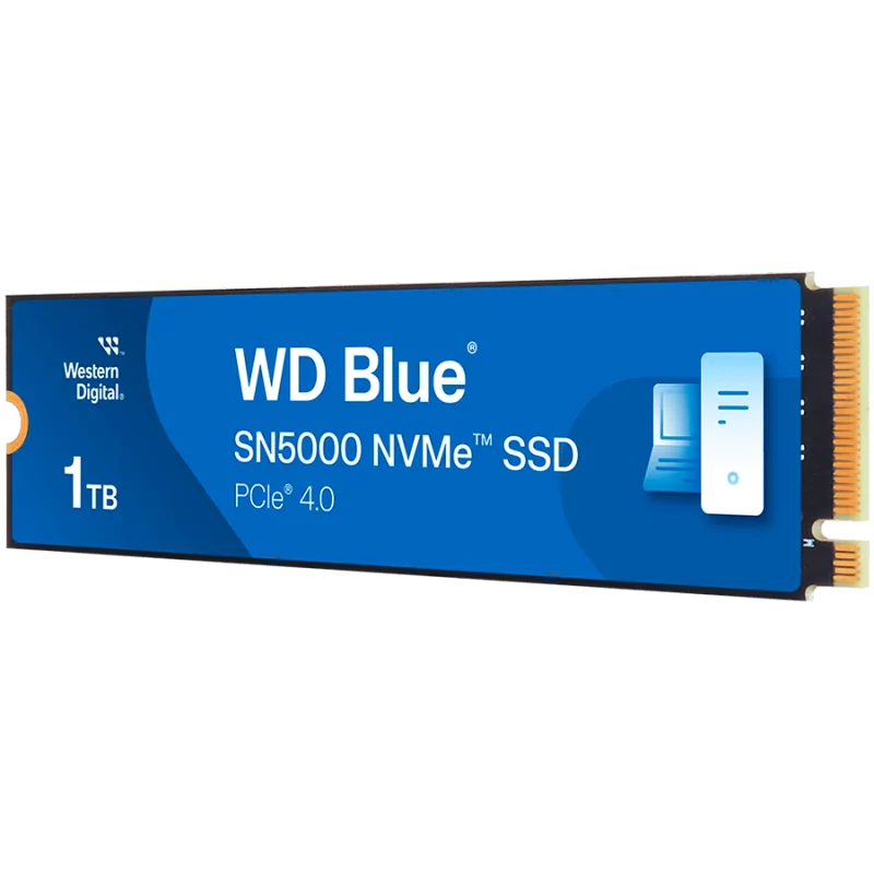 SSD WD Blue SN5000 NVMe (M.2 2280, 1TB, PCIe Gen4 16GT/s, up to 4 Lanes) - 1