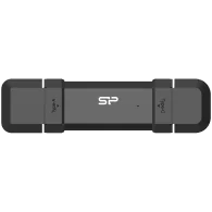 Silicon Power DS72 250GB USB Type-A and USB Type-C 3.2 Gen 2 Black - 1