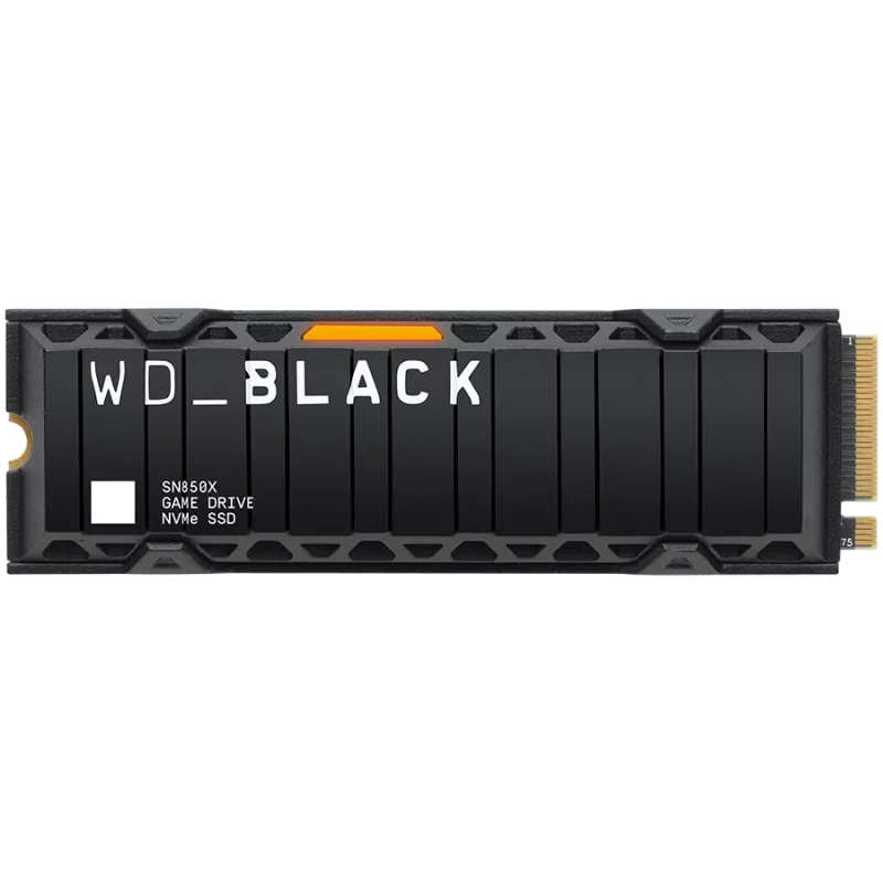 SSD WD Black SN850X HeatSink 1TB M.2 2280 PCIe Gen4 x4 NVMe, Read/Write: 7300/6300 MBps, IOPS 800K/1100K, TBW: 600 - 1