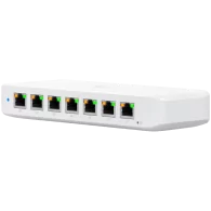 Ubiquiti USW-Ultra Layer 2, 8-port GbE PoE switch with versatile mounting options: 7x GbE PoE+ output ports, 1 xGbE PoE++ input 