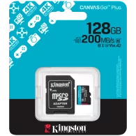 KINGSTON 128GB microSDXC Canvas Go Plus Gen4 200MB/s A2 U3 V30 Card + Adapter - 3
