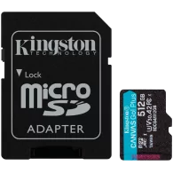 KINGSTON 512GB microSDXC Canvas Go Plus Gen4 200MB/s A2 U3 V30 Card + Adapter - 1