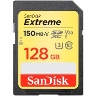 SanDisk Extreme 128GB SDXC Memory Card + 1 year RescuePRO Deluxe up to 180MB/s & 90MB/s Read/Write speeds, UHS-I, Class 10, U3, 