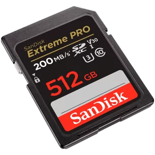 SanDisk Extreme PRO 512GB SDXC Memory Card + 2 years RescuePRO Deluxe up to 200MB/s & 140MB/s Read/Write speeds, UHS-I, Class 10