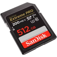 SanDisk Extreme PRO 512GB SDXC Memory Card + 2 years RescuePRO Deluxe up to 200MB/s & 140MB/s Read/Write speeds, UHS-I, Class 10