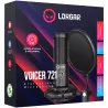 LORGAR Gaming Microphones, Black, USB condenser microphone with tripod stand, pop filter, including 1 microphone, 1 Height metal