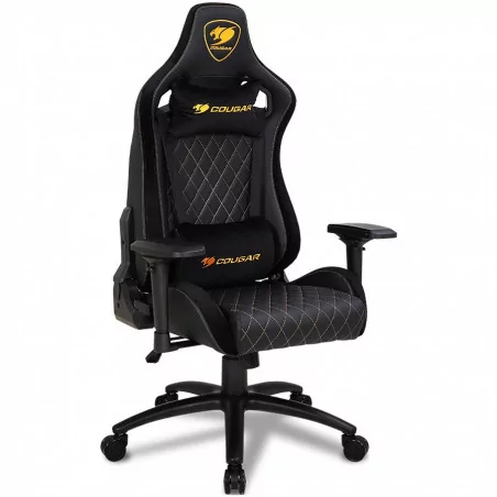 COUGAR Armor S ROYAL Gaming Chair, Full Steel Frame, 4D adjustable arm rest, Gas lift height adjustable, 180º seat back adjustab