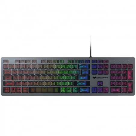 COUGAR VANTAR AX Scissor Gaming Keyboard, Scissor switches, 19-Key Rollover, USB plug, RGB light effects, CNC Unibody Aluminum F