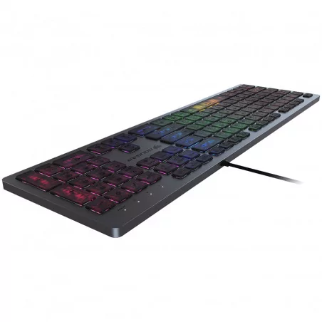 COUGAR VANTAR AX Scissor Gaming Keyboard, Scissor switches, 19-Key Rollover, USB plug, RGB light effects, CNC Unibody Aluminum F