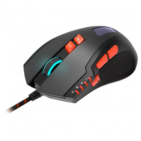 Wired Gaming Mouse with 8 programmable buttons, sunplus optical 6651 sensor, 4 levels of DPI default and can be up to 6400, 10 m