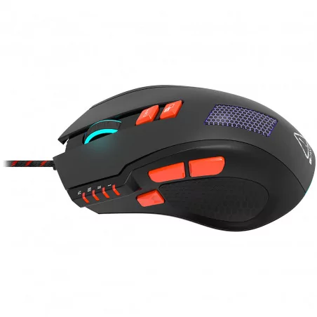 Wired Gaming Mouse with 8 programmable buttons, sunplus optical 6651 sensor, 4 levels of DPI default and can be up to 6400, 10 m