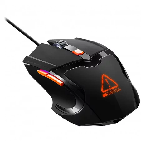 CANYON Vigil GM-2 Optical Gaming Mouse with 6 programmable buttons, Pixart optical sensor, 4 levels of DPI and up to 3200, 3 mil