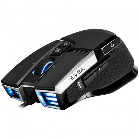 EVGA X17 Gaming Mouse, Wired, Black, Customizable, PIXART 3389 Optical Sensor - 16 000 DPI, 5 Profiles, 10 Buttons, Ergonomic - 