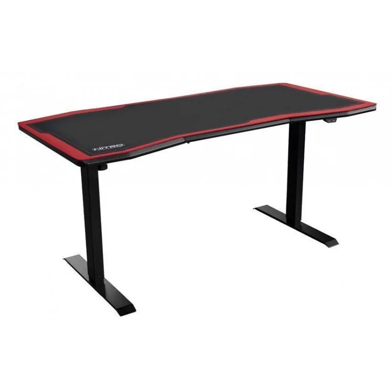 Геймърско бюро Nitro Concepts D16E, Carbon Red, Електрическо управление на височина - 1 Геймърско бюро Nitro Concepts D16E, Carbon Red, Електрическо управление на височина - 1