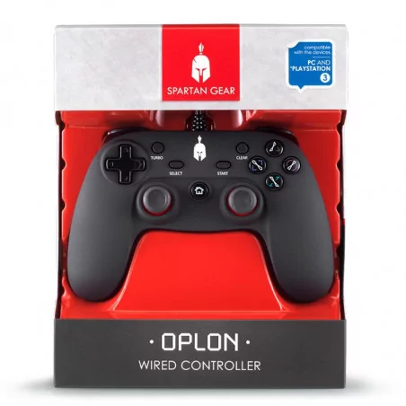 Wired Gamepad Spartan Gear Oplon, for PC and PS3, Black - 4