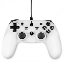 Wired Gamepad Spartan Gear Oplon, for PC and PS3, White