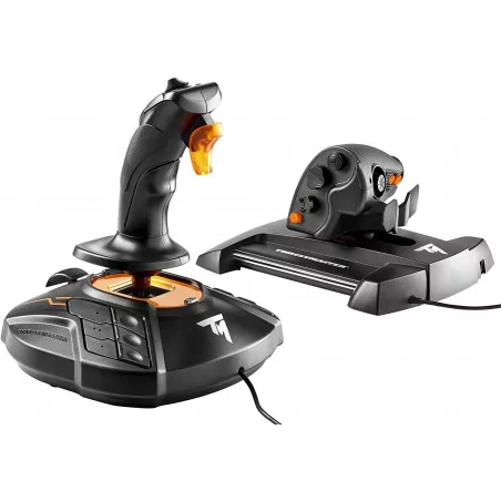 Жичен джойстик Thrustmaster T.16000M FCS HOT, авиосимулатор за PC, Черен - 2