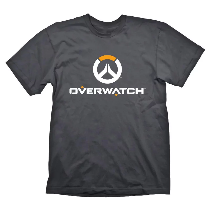 Overwatch T-Shirt &quotLogo&quot White/Orange on Grey, Gaya Entertainment, M - 1