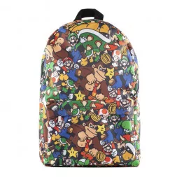 Раница Bioworld Nintendo Super Mario Characters AOP, Многоцветна
