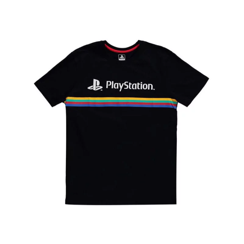 Sony Playstation Color Stripe Logo - Men's T-shirt - L - 1