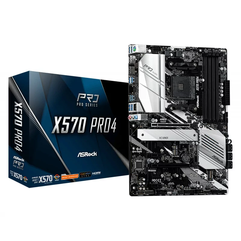 Дънна платка ASROCK X570 Pro4, socket AM4 - 1