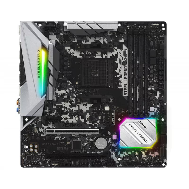 Дънна платка ASROCK B450M Steel Legend - 1 Дънна платка ASROCK B450M Steel Legend - 1