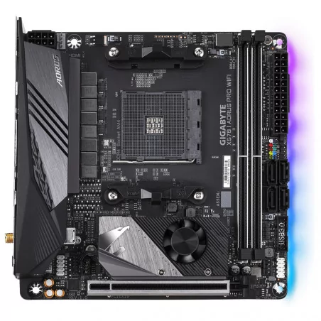 Дънна платка GIGABYTE X570 AORUS I PRO WI-FI Socket AM4, RGB Fusion, PCIe 4.0 - 1