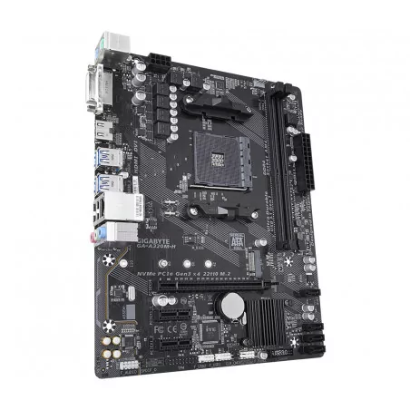 Дънна платка GIGABYTE A320M-H, Socket AM4, mATX, 2xDDR4, M.2 NVMe - 3