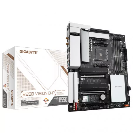 Дънна платка GIGABYTE B550 VISION D-P, WI-FI 6, PCI-E 4, Socket AM4, 4 x DDR4 - 5