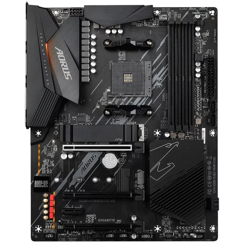 Дънна платка GIGABYTE B550 AORUS ELITE V2 Socket AM4, 4 x DDR4, PCIe 4.0, RGB Fusion 2.0 - 1