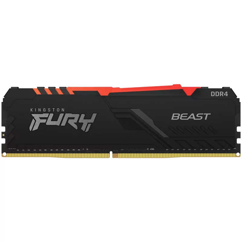 KINGSTON DRAM 8GB 3200MHz DDR4 CL16 DIMM FURY Beast RGB Black EAN: 740617319439 - 1