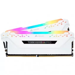 Corsair DDR4, 3200MHz 16GB 2x8GB DIMM, Unbuffered, 16-18-18-36, XMP 2.0, VENGEANCE RGB PRO White Heatspreader, RGB LED, 1.35V, E