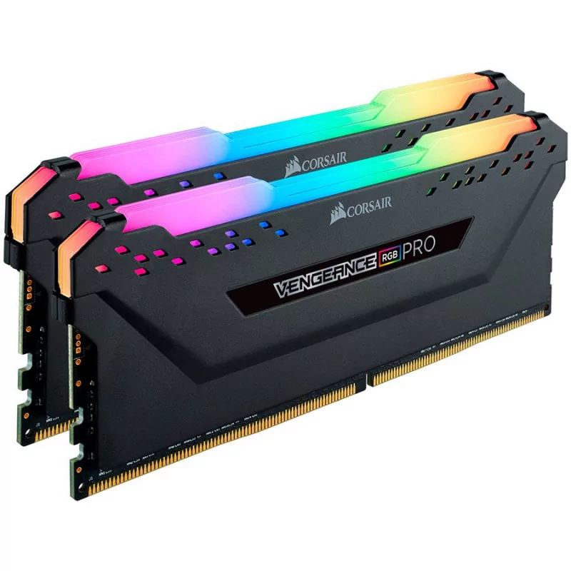 Corsair 32GB (2 x 16GB) DDR4 DRAM 3600MHz C18-22-22-42 Vengeance RGB Pro AMD Ryzen Memory Kit - Black - 1