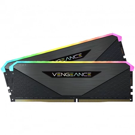 Corsair DDR4, 3600MHz 16GB 2x8GB Dimm, Unbuffered, 16-20-20-38, XMP 2.0, Vengeance RGB RT, RGB LED, Black PCB, 1.35V, for AMD Ry