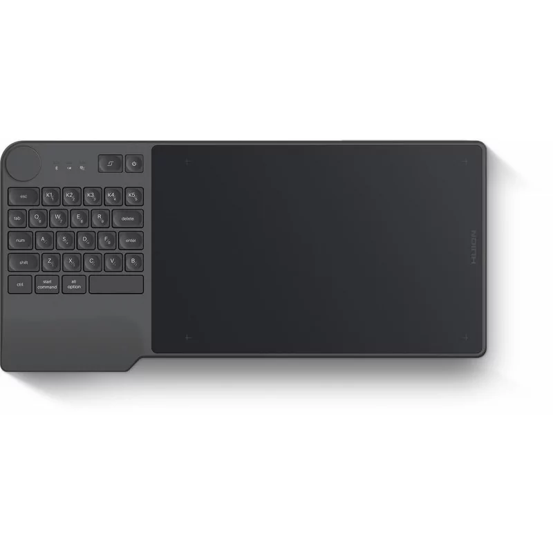 Графичен таблет HUION Inspiroy Keydial KD200, USB-C, Bluetooth, Metal Grey - 1