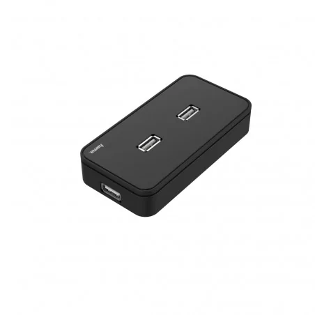 USB хъб със захранване HAMA, USB 2.0, 7-портов, 480 Mbit/s, Черен - 1