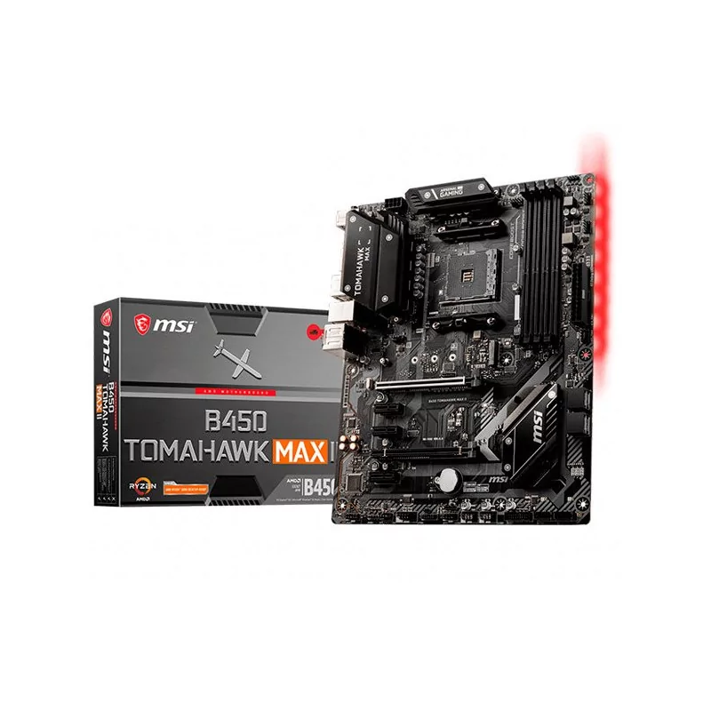 MSI B450 TOMAHAWK MAX II, ATX, AMD AM4 Socket, 1x PCI-E 3.0 x16, 1x PCI-E 2.0 x16, HDMI, DVI-D, 4 DIMMs, Dual Channel DDR4-4133+