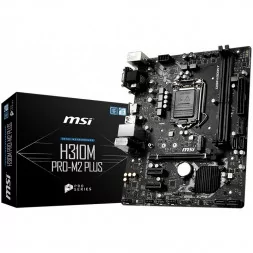 MSI H310M PRO-M2 PLUS, mATX, Socket 1151, Dual Channel DDR4 up to 2666 MHz, 1 x PCIe 3.0 x16 slot, 1 x M.2 slot, 1x HDMI, 1x DVI