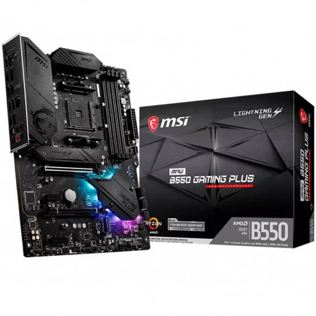 MSI MPG B550 GAMING PLUS,ATX,Socket AM4,AMD B550 Chipset,4 DIMMs,Dual Channel DDR4 up to 4400+(OC)MHz,1x PCIe 4.0/ 3.0 x16 slot,