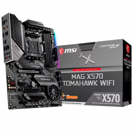 MSI Main Board Desktop MAG X570 TOMAHAWK WIFI (AM4, 4xDDR4, 2xPCI-E x16, 2xPCI-E x1, 2xM.2, 6xSATA3, 5xUSB3.2Gen2, 6xUSB3.2 Gen1