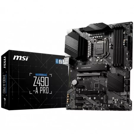 MSI Main Board Desktop Z490-A PRO (Z490, s1200, 2x PCI-E 3.0 x16, DP, HDMI, 4x DDR4, 3x PCIe 3.0 x1, 2x M.2(Gen3 x4), 6x SATA 6G