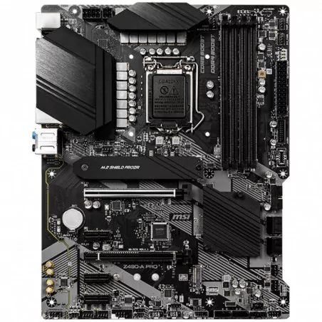 MSI Main Board Desktop Z490-A PRO (Z490, s1200, 2x PCI-E 3.0 x16, DP, HDMI, 4x DDR4, 3x PCIe 3.0 x1, 2x M.2(Gen3 x4), 6x SATA 6G