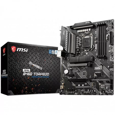 MSI MAG B460 TORPEDO, ATX, Intel LGA 1200 socket, 2x PCI-E 3.0 x16, DisplayPort, HDMI, 4 DIMMs, Dual Channel DDR4-2933Mhz(Max), 