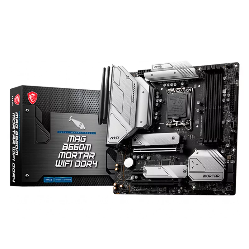 MSI MAG B660M MORTAR WIFI DDR4, mATX, Socket 1700, Dual Channel DDR4 4800(OC)MHz, 2x PCIe x16 slots, 2x M.2 slots, 1x HDMI, 1x D MSI MAG B660M MORTAR WIFI DDR4, mATX, Socket 1700, Dual Channel DDR4 4800(OC)MHz, 2x PCIe x16 slots, 2x M.2 slots, 1x HDMI, 1x D