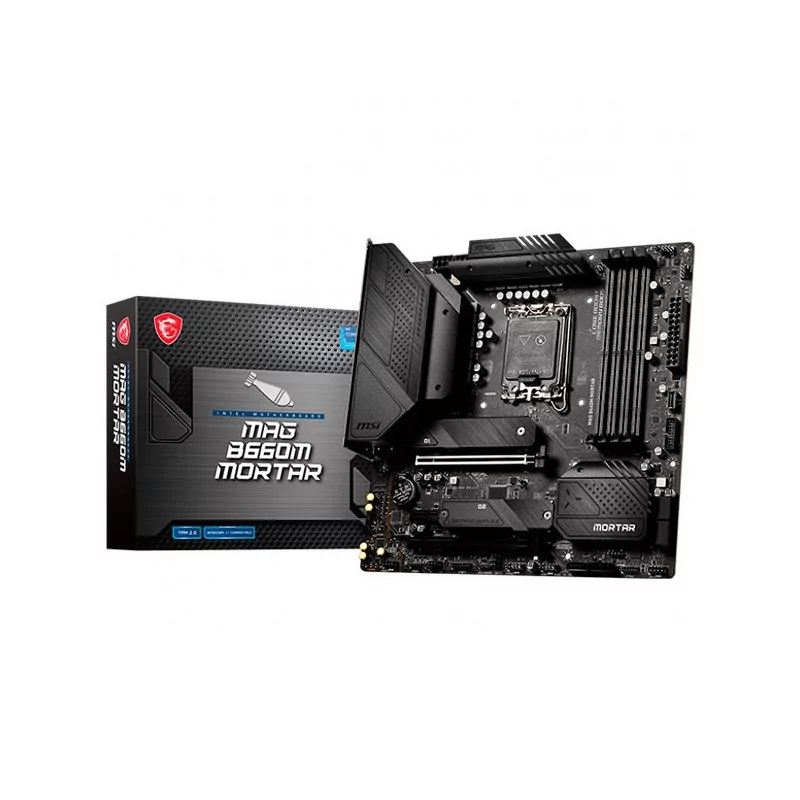 MSI MAG B660M MORTAR, mATX, Socket 1700, Dual Channel DDR5 6200(OC)MHz, 2x PCIe x16 slots, 2x M.2 slots, 1x HDMI, 1x DP, 1x USB 